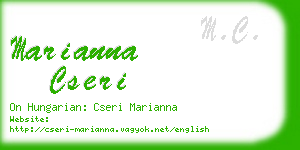 marianna cseri business card